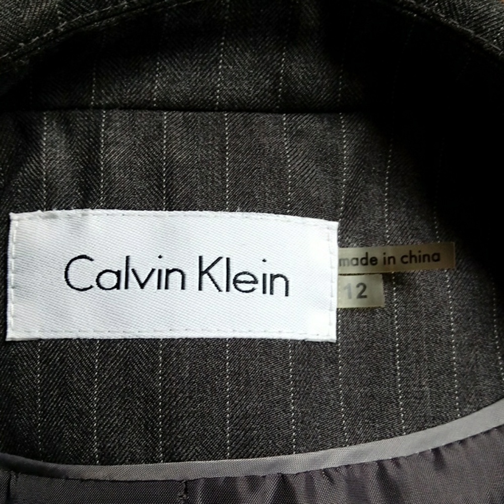 Calvin Klein Gray Blazers Size 12 - Picture 6 of 8